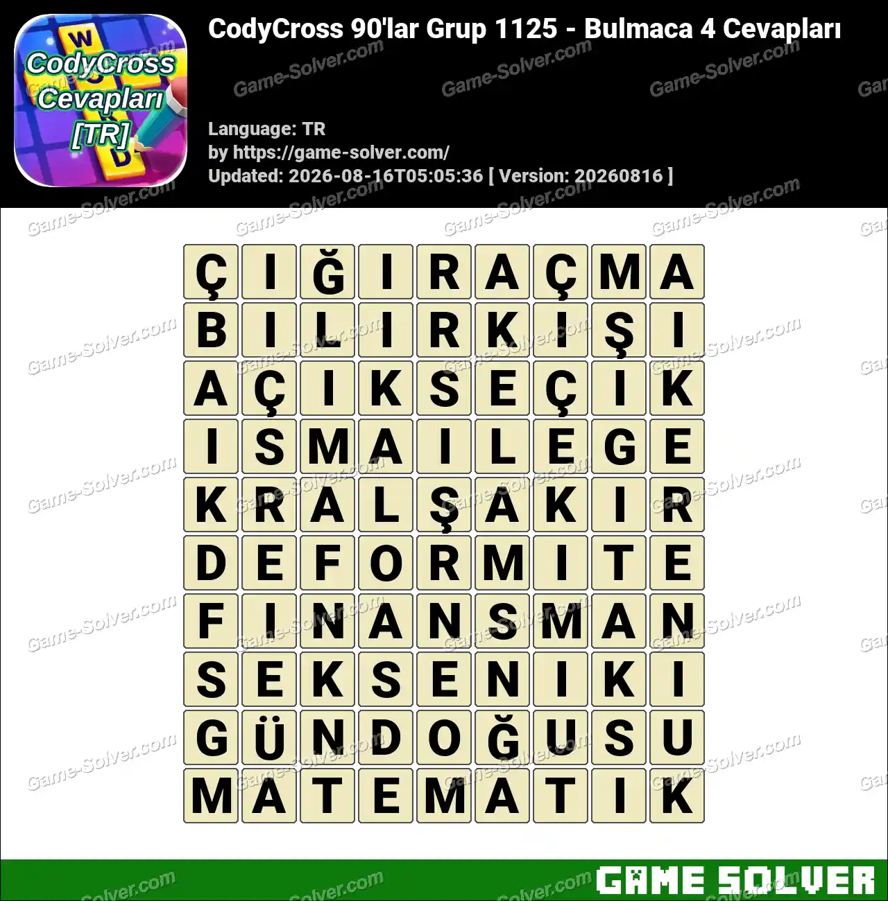 CodyCross 90’lar Grup 1125 – Bulmaca 4 Cevapları